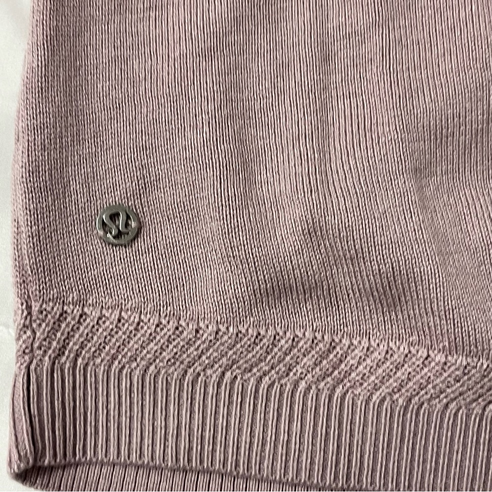 Lululemon Unity Drop Back Sweater Smoky Blush Pink Size 6 Longline Lightweight - Picture 8 of 10